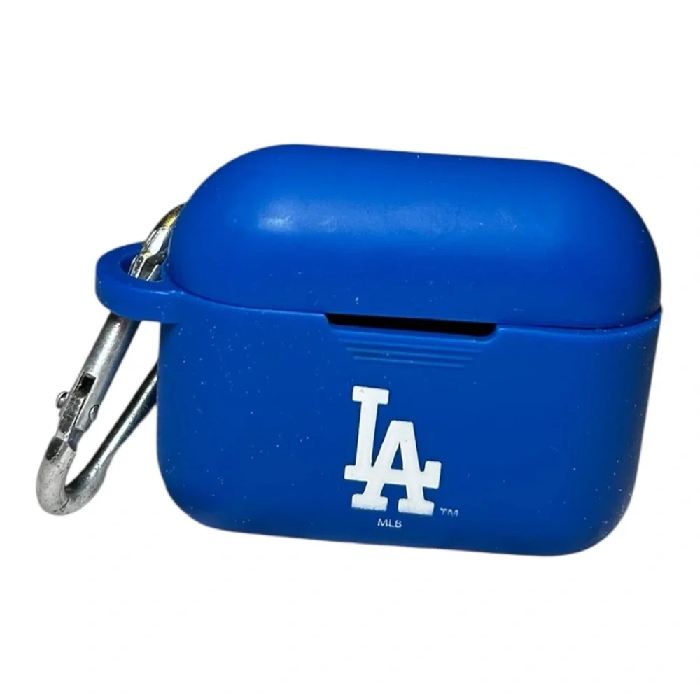 MLB Blue Los Angeles Dodgers AirPods Case with Carabiner